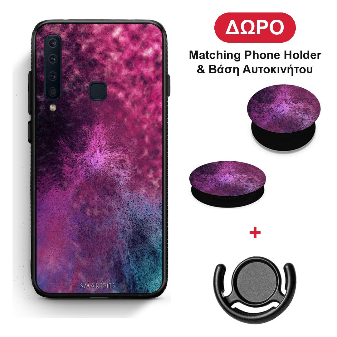 Galactic Aurora - Samsung Galaxy A9 θήκη + Δώρο Phone Holder & Βάση Αυτοκινήτου
