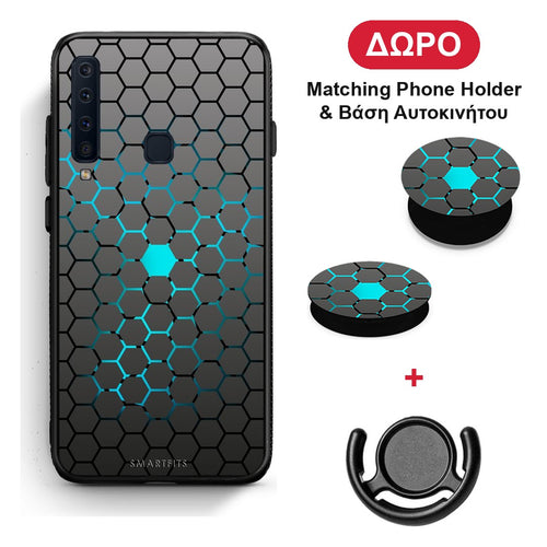 Geometric Hexagonal - Samsung Galaxy A9 θήκη + Δώρο Phone Holder & Βάση Αυτοκινήτου