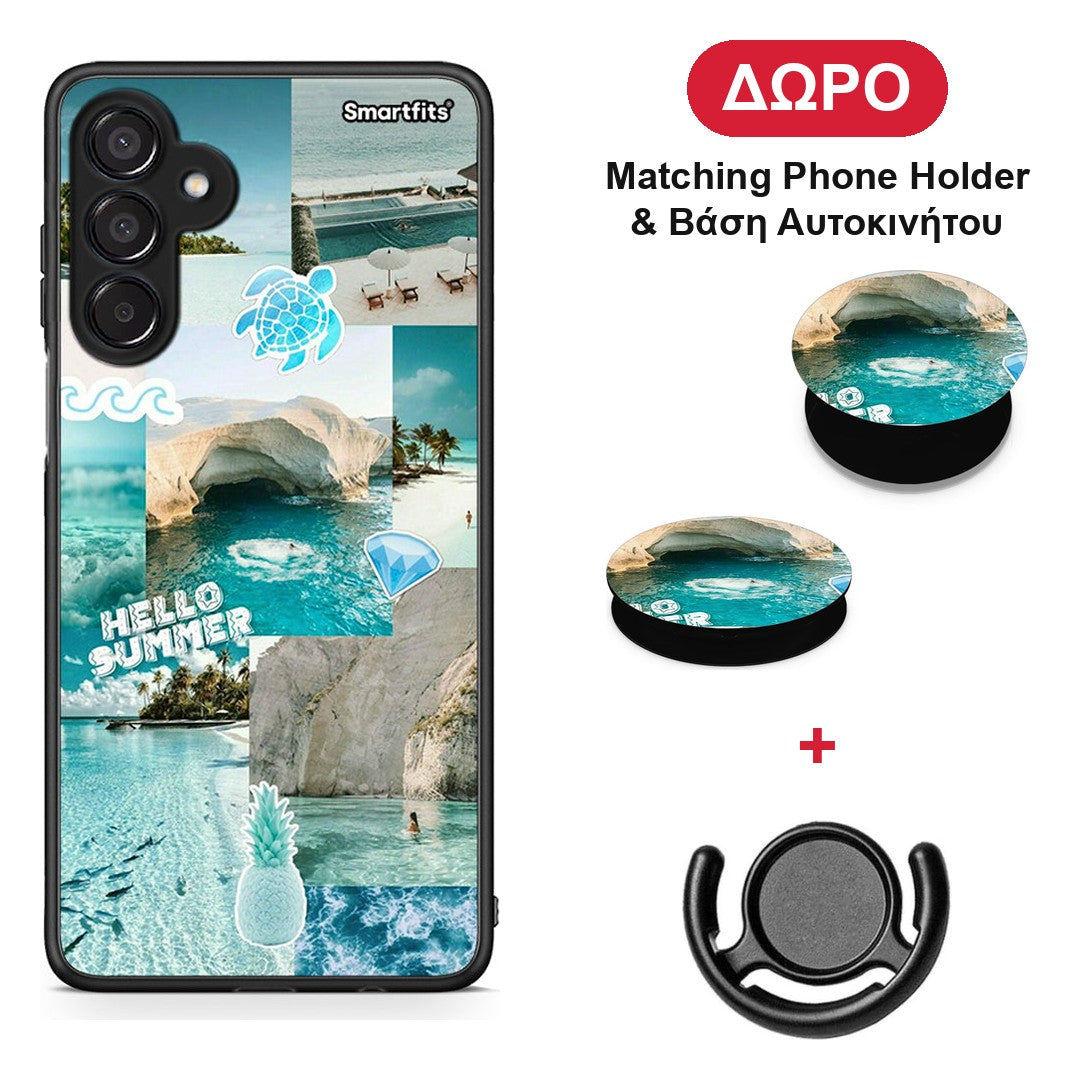 Aesthetic Summer - Samsung Galaxy M15 θήκη + Δώρο Phone Holder & Βάση Αυτοκινήτου