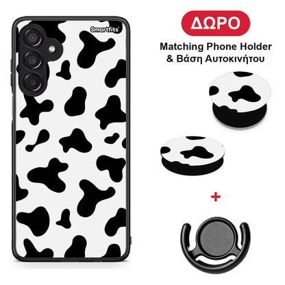 Cow Print - Samsung Galaxy M15 θήκη + Δώρο Phone Holder & Βάση Αυτοκινήτου