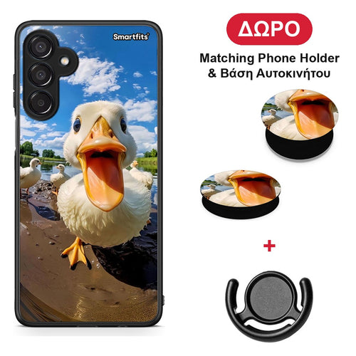 Duck Face - Samsung Galaxy M15 θήκη + Δώρο Phone Holder & Βάση Αυτοκινήτου