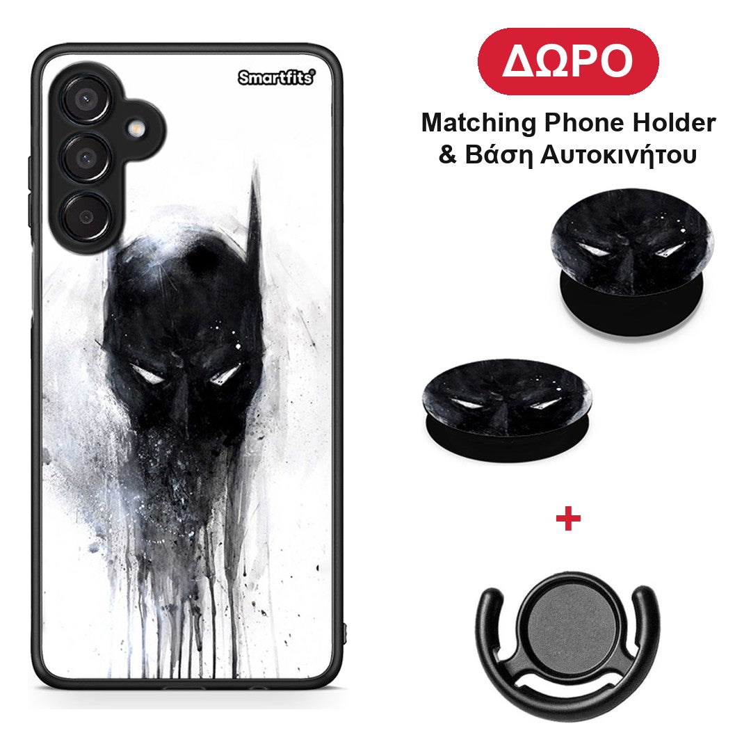 Hero Paint Bat - Samsung Galaxy M15 θήκη + Δώρο Phone Holder & Βάση Αυτοκινήτου