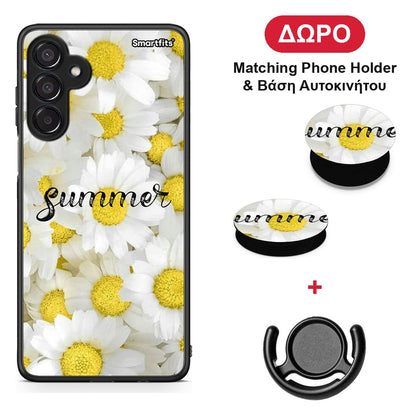 Summer Daisies - Samsung Galaxy M15 θήκη + Δώρο Phone Holder & Βάση Αυτοκινήτου