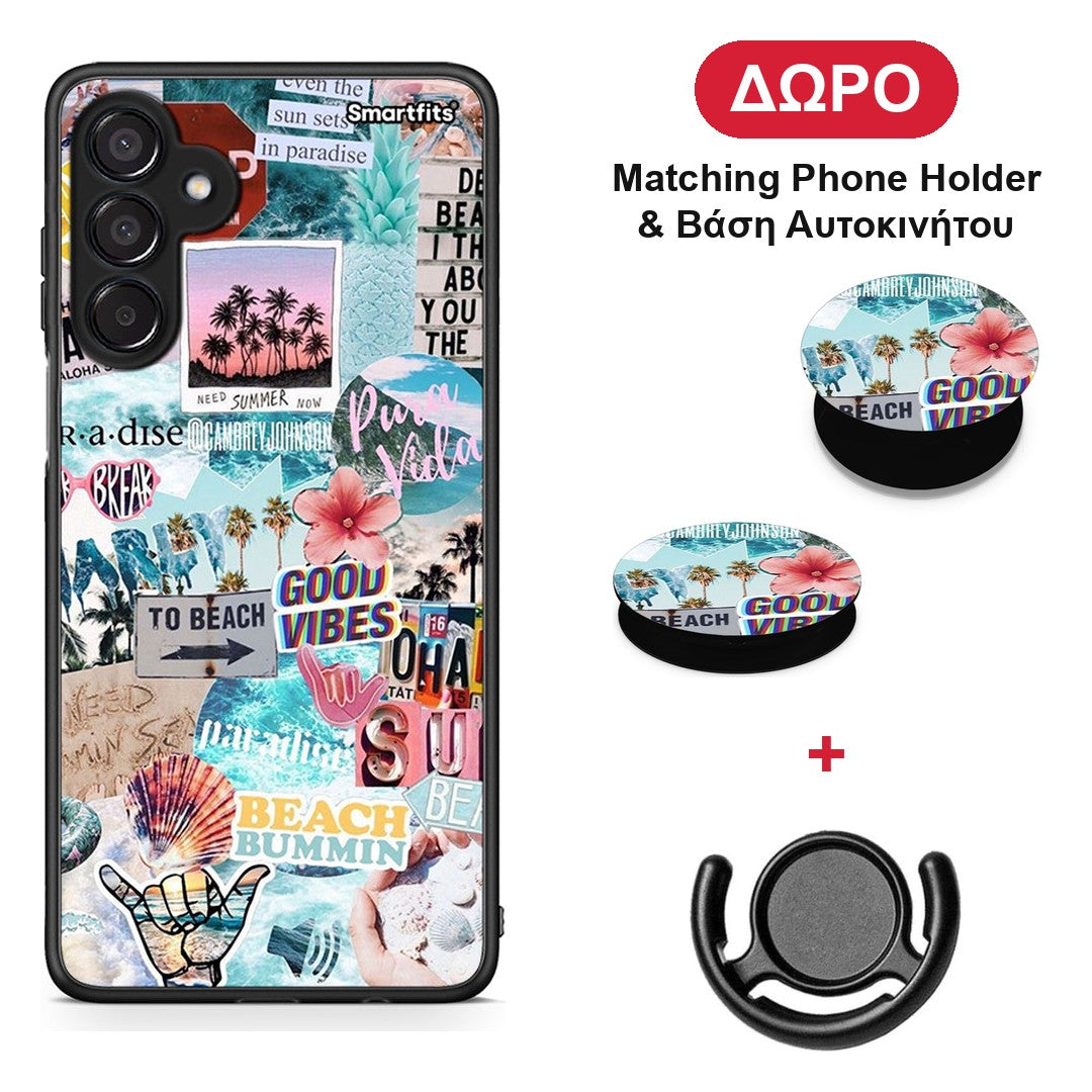 Summer Vibes - Samsung Galaxy M15 θήκη + Δώρο Phone Holder & Βάση Αυτοκινήτου