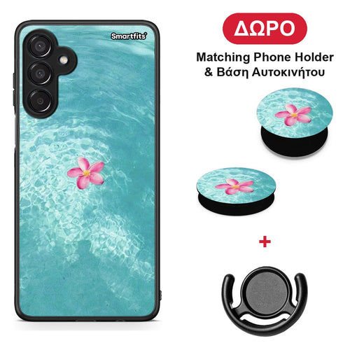 Water Flower - Samsung Galaxy M15 θήκη + Δώρο Phone Holder & Βάση Αυτοκινήτου