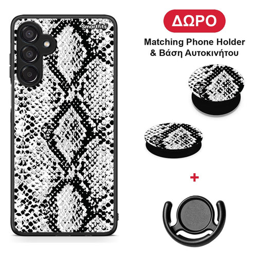 Animal White Snake - Samsung Galaxy M15 θήκη + Δώρο Phone Holder & Βάση Αυτοκινήτου