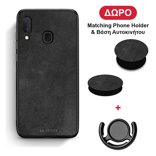 Color Black Slate - Samsung Galaxy M20 θήκη + Δώρο Phone Holder & Βάση Αυτοκινήτου