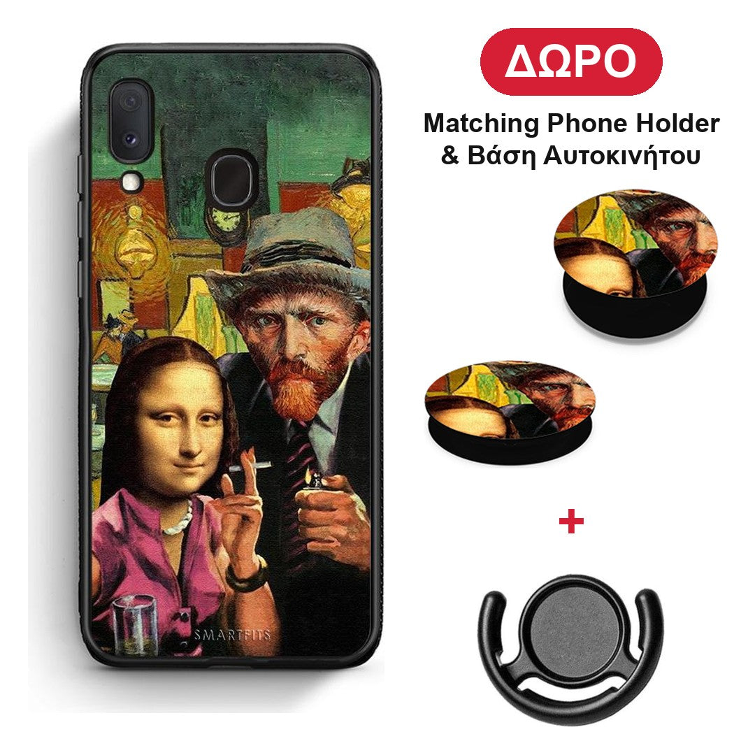 Funny Art - Samsung Galaxy M20 θήκη + Δώρο Phone Holder & Βάση Αυτοκινήτου