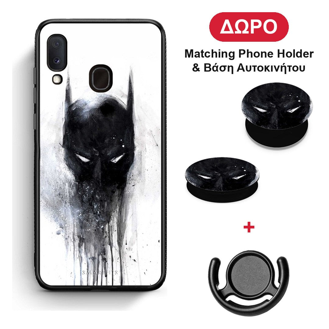 Hero Paint Bat - Samsung Galaxy M20 θήκη + Δώρο Phone Holder & Βάση Αυτοκινήτου