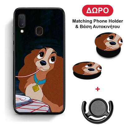 Lady And Tramp 2 - Samsung Galaxy M20 θήκη + Δώρο Phone Holder & Βάση Αυτοκινήτου