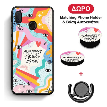Manifest Your Vision - Samsung Galaxy M20 θήκη + Δώρο Phone Holder & Βάση Αυτοκινήτου