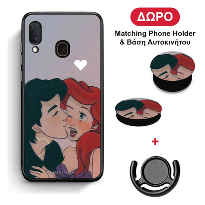 Mermaid Couple - Samsung Galaxy M20 θήκη + Δώρο Phone Holder & Βάση Αυτοκινήτου