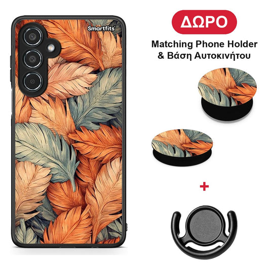 Autumn Leaves - Samsung Galaxy M35 5G θήκη + Δώρο Phone Holder & Βάση Αυτοκινήτου