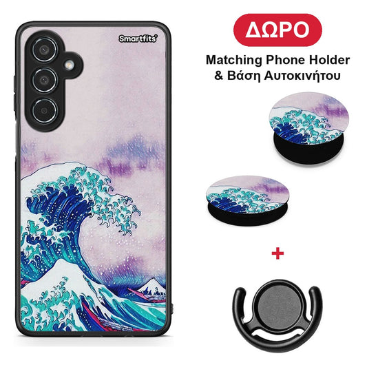 Blue Waves - Samsung Galaxy M35 5G θήκη + Δώρο Phone Holder & Βάση Αυτοκινήτου
