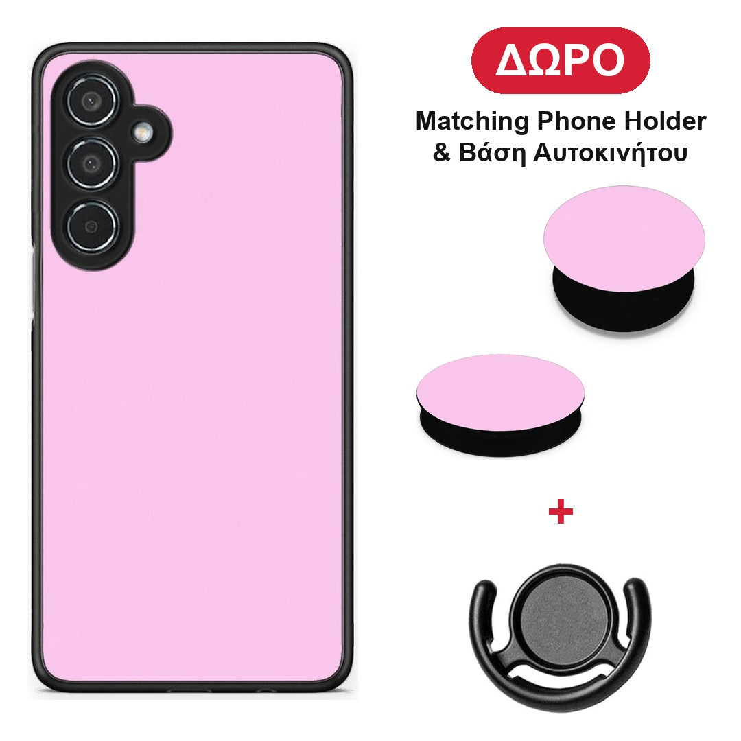 Cotton Candy Pink - Samsung Galaxy M35 5G θήκη + Δώρο Phone Holder & Βάση Αυτοκινήτου