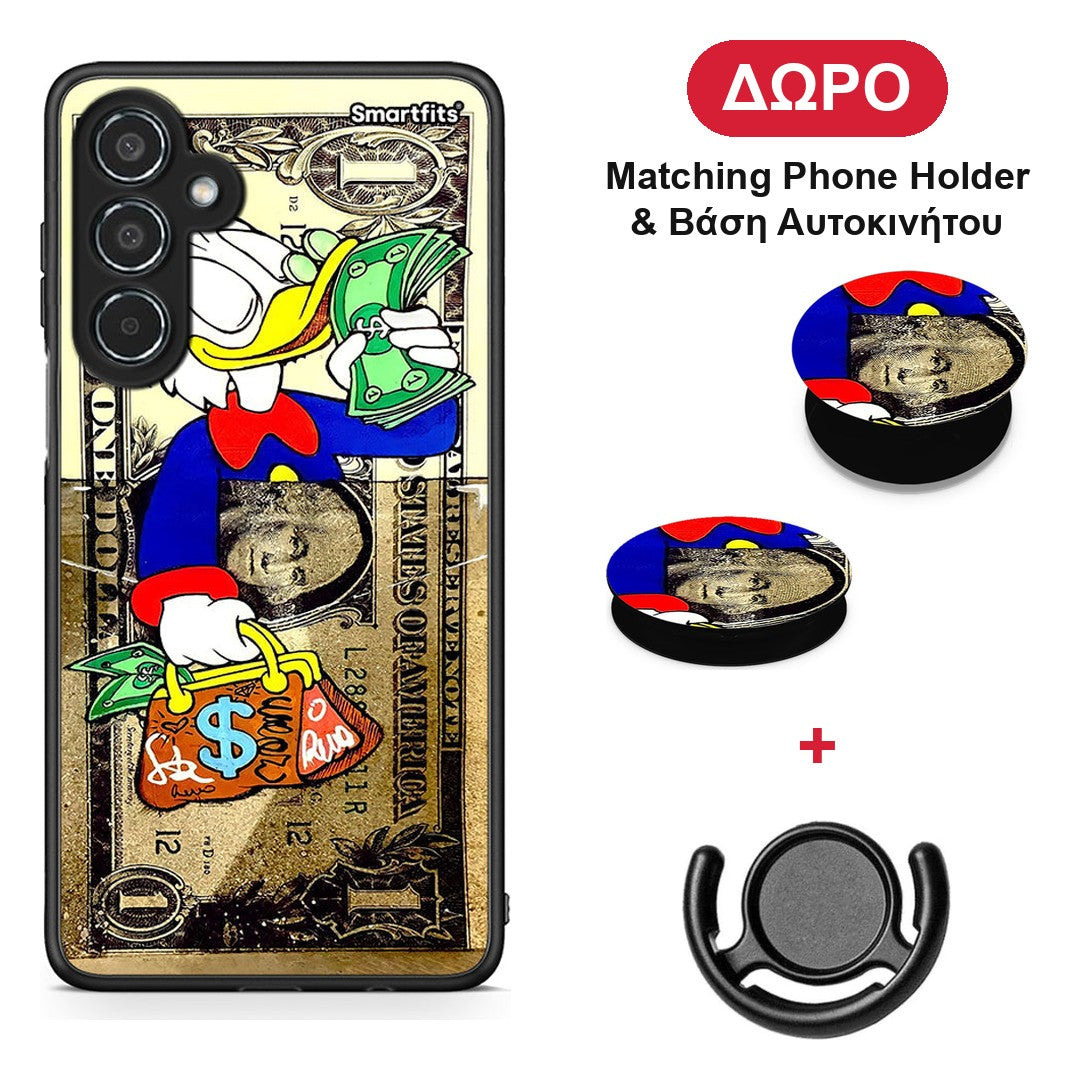 Duck Money - Samsung Galaxy M35 5G θήκη + Δώρο Phone Holder & Βάση Αυτοκινήτου