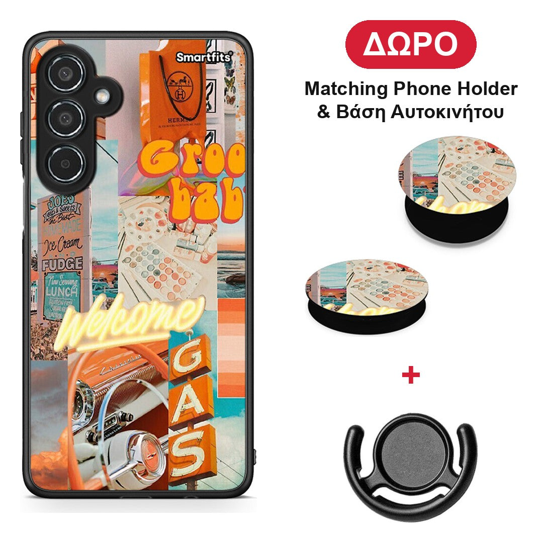 Groovy Babe - Samsung Galaxy M35 5G θήκη + Δώρο Phone Holder & Βάση Αυτοκινήτου