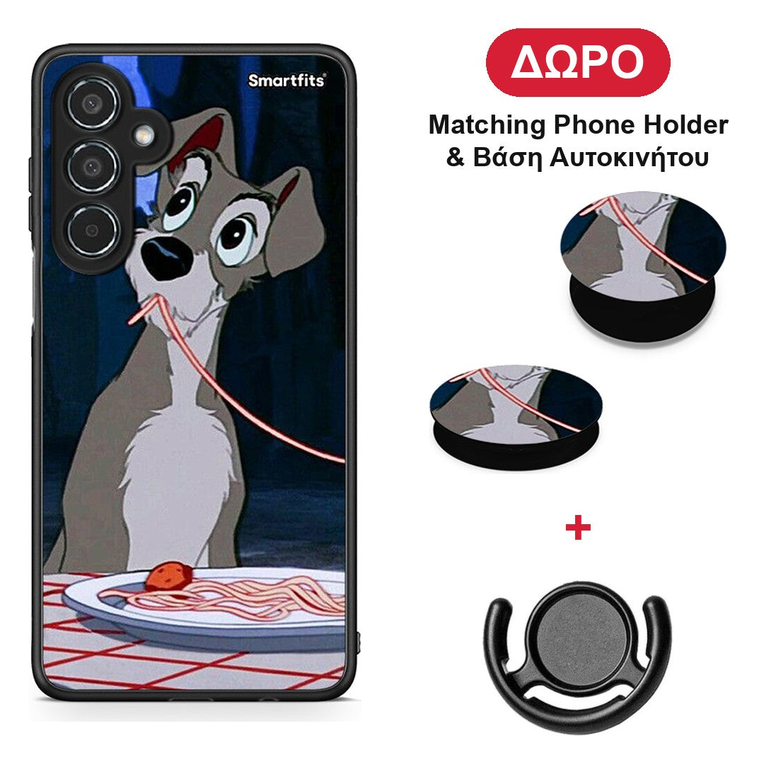 Lady And Tramp 1 - Samsung Galaxy M35 5G θήκη + Δώρο Phone Holder & Βάση Αυτοκινήτου