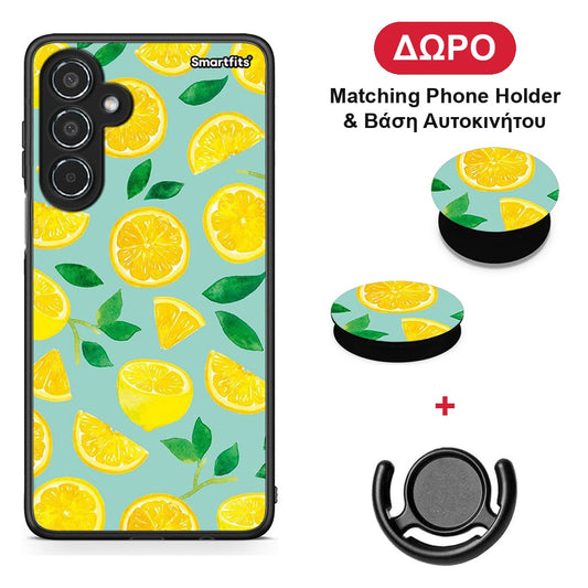 Lemons - Samsung Galaxy M35 5G θήκη + Δώρο Phone Holder & Βάση Αυτοκινήτου