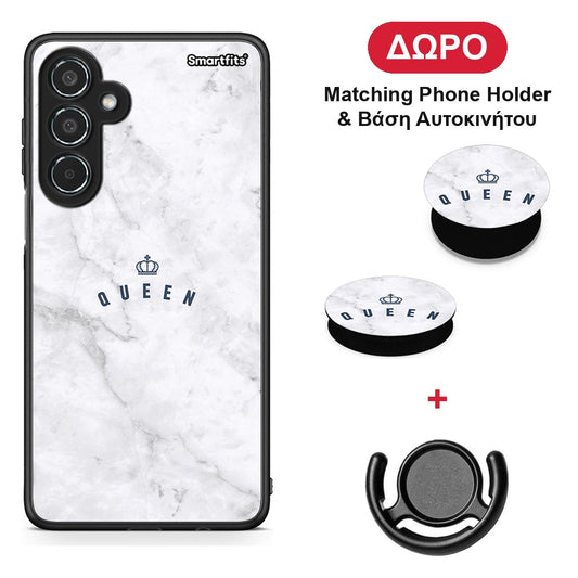 Marble Queen - Samsung Galaxy M35 5G θήκη + Δώρο Phone Holder & Βάση Αυτοκινήτου