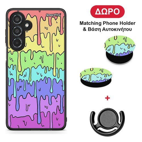 Melting Rainbow - Samsung Galaxy M35 5G θήκη + Δώρο Phone Holder & Βάση Αυτοκινήτου
