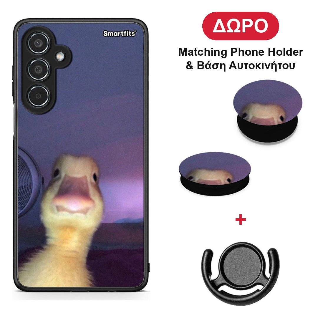 Meme Duck - Samsung Galaxy M35 5G θήκη + Δώρο Phone Holder & Βάση Αυτοκινήτου
