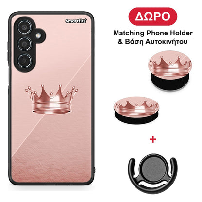 Minimal Crown - Samsung Galaxy M35 5G θήκη + Δώρο Phone Holder & Βάση Αυτοκινήτου