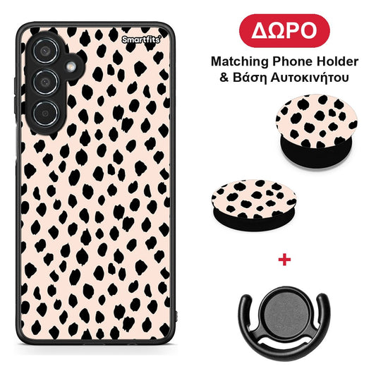 New Polka Dots - Samsung Galaxy M35 5G θήκη + Δώρο Phone Holder & Βάση Αυτοκινήτου