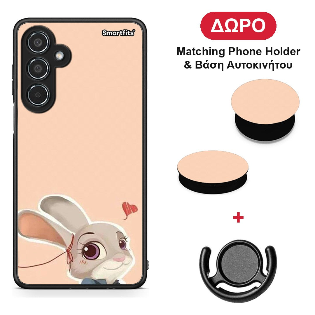 Nick Wilde And Judy Hopps Love 2 - Samsung Galaxy M35 5G θήκη + Δώρο Phone Holder & Βάση Αυτοκινήτου