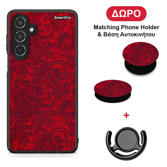 Paisley Cashmere - Samsung Galaxy M35 5G θήκη + Δώρο Phone Holder & Βάση Αυτοκινήτου