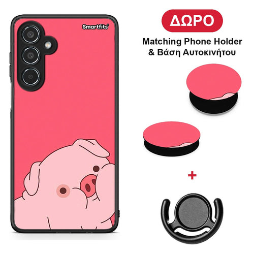 Pig Love 1 - Samsung Galaxy M35 5G θήκη + Δώρο Phone Holder & Βάση Αυτοκινήτου