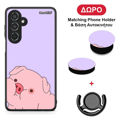 Pig Love 2 - Samsung Galaxy M35 5G θήκη + Δώρο Phone Holder & Βάση Αυτοκινήτου