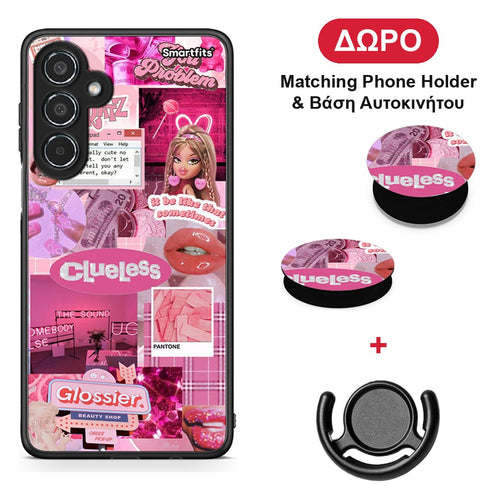 Pink Love - Samsung Galaxy M35 5G θήκη + Δώρο Phone Holder & Βάση Αυτοκινήτου