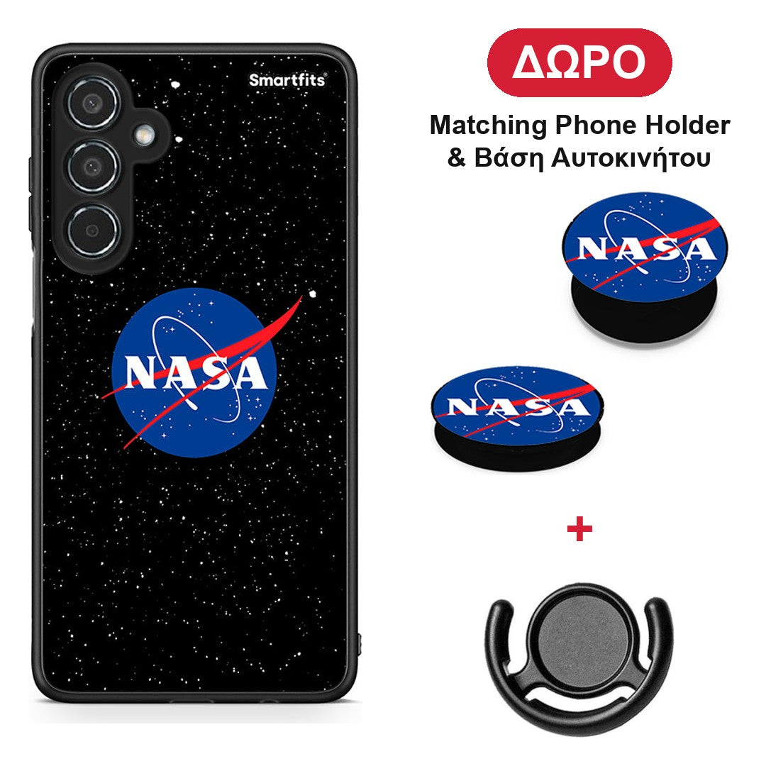 PopArt NASA - Samsung Galaxy M35 5G θήκη + Δώρο Phone Holder & Βάση Αυτοκινήτου