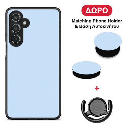 Powder Blue - Samsung Galaxy M35 5G θήκη + Δώρο Phone Holder & Βάση Αυτοκινήτου