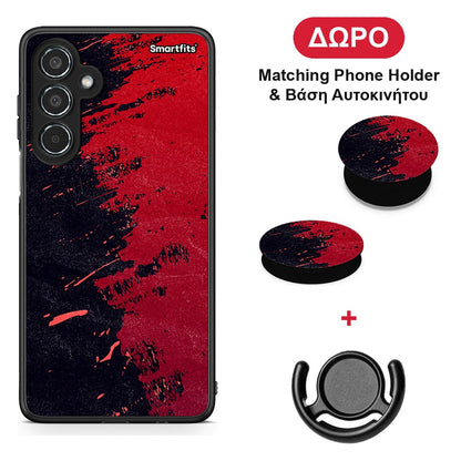 Red Paint - Samsung Galaxy M35 5G θήκη + Δώρο Phone Holder & Βάση Αυτοκινήτου