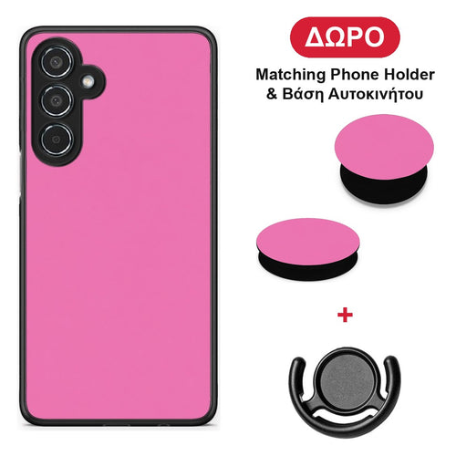 Rose Pink - Samsung Galaxy M35 5G θήκη + Δώρο Phone Holder & Βάση Αυτοκινήτου