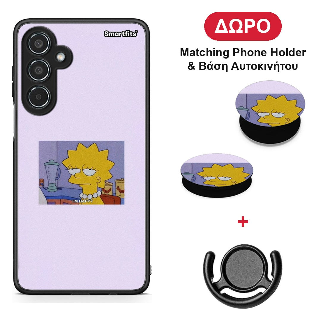 So Happy - Samsung Galaxy M35 5G θήκη + Δώρο Phone Holder & Βάση Αυτοκινήτου
