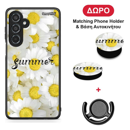 Summer Daisies - Samsung Galaxy M35 5G θήκη + Δώρο Phone Holder & Βάση Αυτοκινήτου