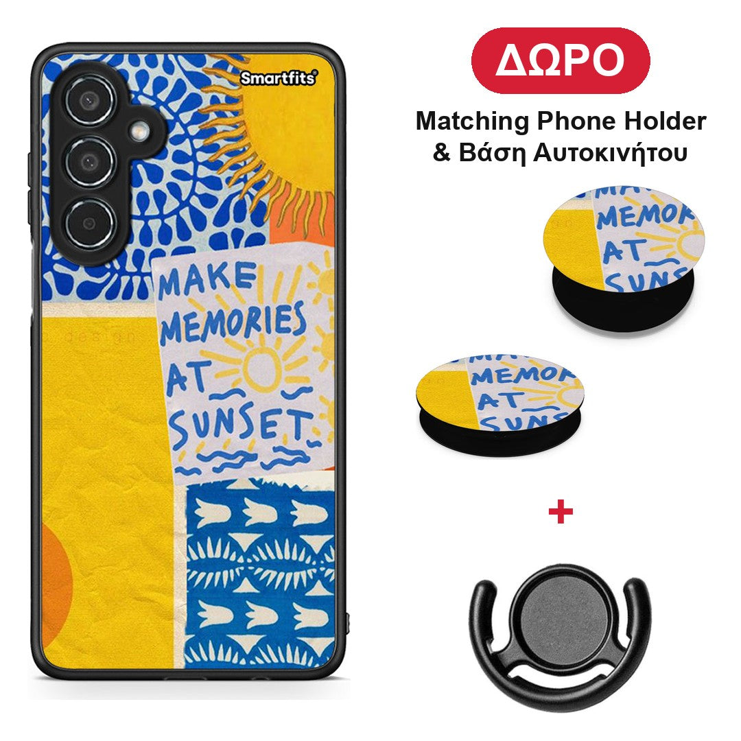 Sunset Memories - Samsung Galaxy M35 5G θήκη + Δώρο Phone Holder & Βάση Αυτοκινήτου