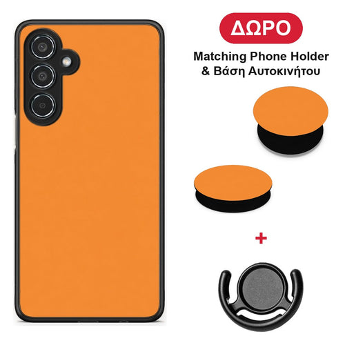 Tangerine Orange - Samsung Galaxy M35 5G θήκη + Δώρο Phone Holder & Βάση Αυτοκινήτου