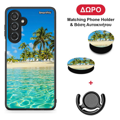 Tropical Vibes - Samsung Galaxy M35 5G θήκη + Δώρο Phone Holder & Βάση Αυτοκινήτου