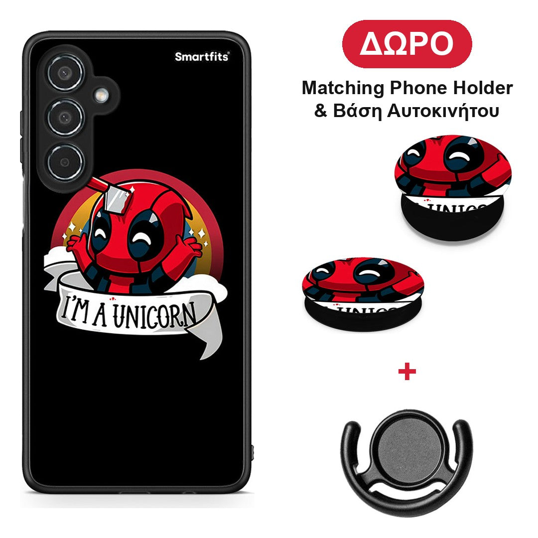 Unicorn Deadpool - Samsung Galaxy M35 5G θήκη + Δώρο Phone Holder & Βάση Αυτοκινήτου