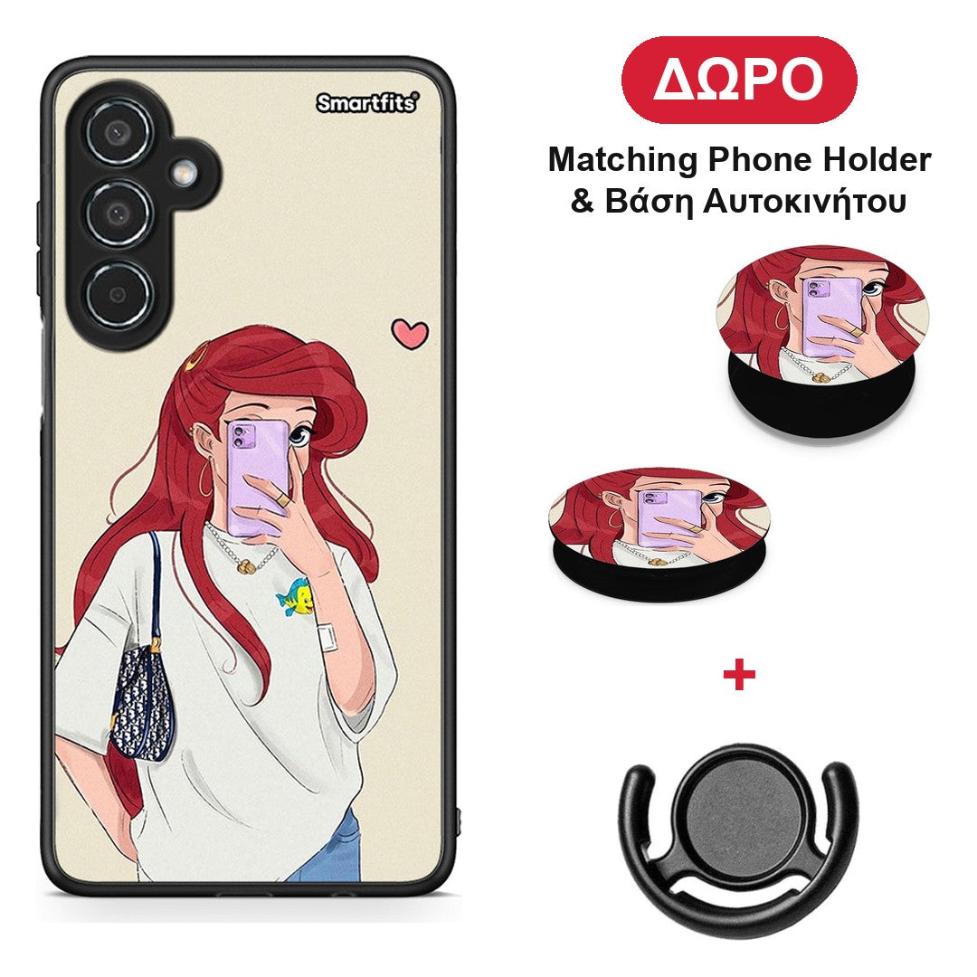Walking Mermaid - Samsung Galaxy M35 5G θήκη + Δώρο Phone Holder & Βάση Αυτοκινήτου