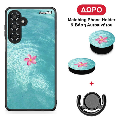 Water Flower - Samsung Galaxy M35 5G θήκη + Δώρο Phone Holder & Βάση Αυτοκινήτου