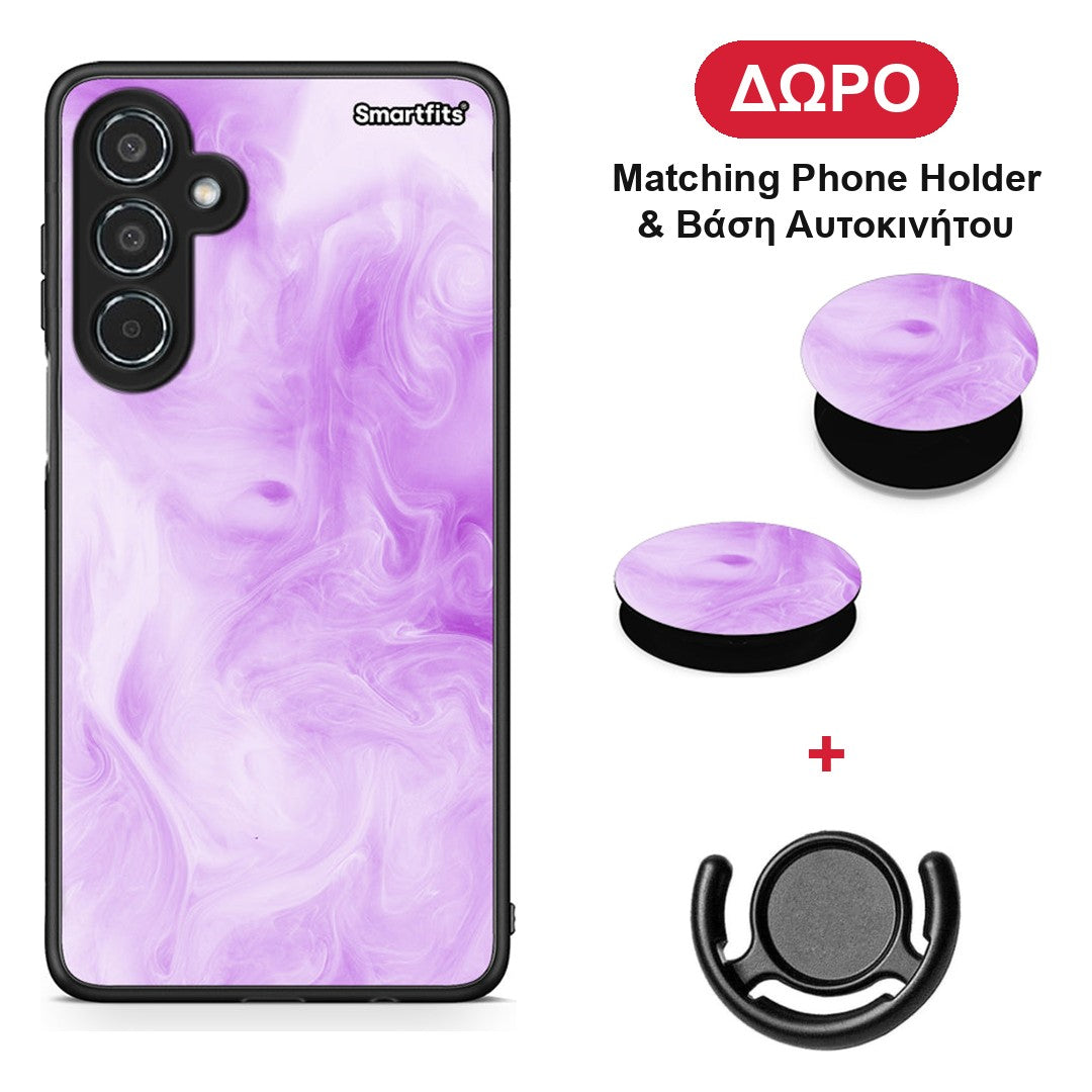 Watercolor Lavender - Samsung Galaxy M35 5G θήκη + Δώρο Phone Holder & Βάση Αυτοκινήτου