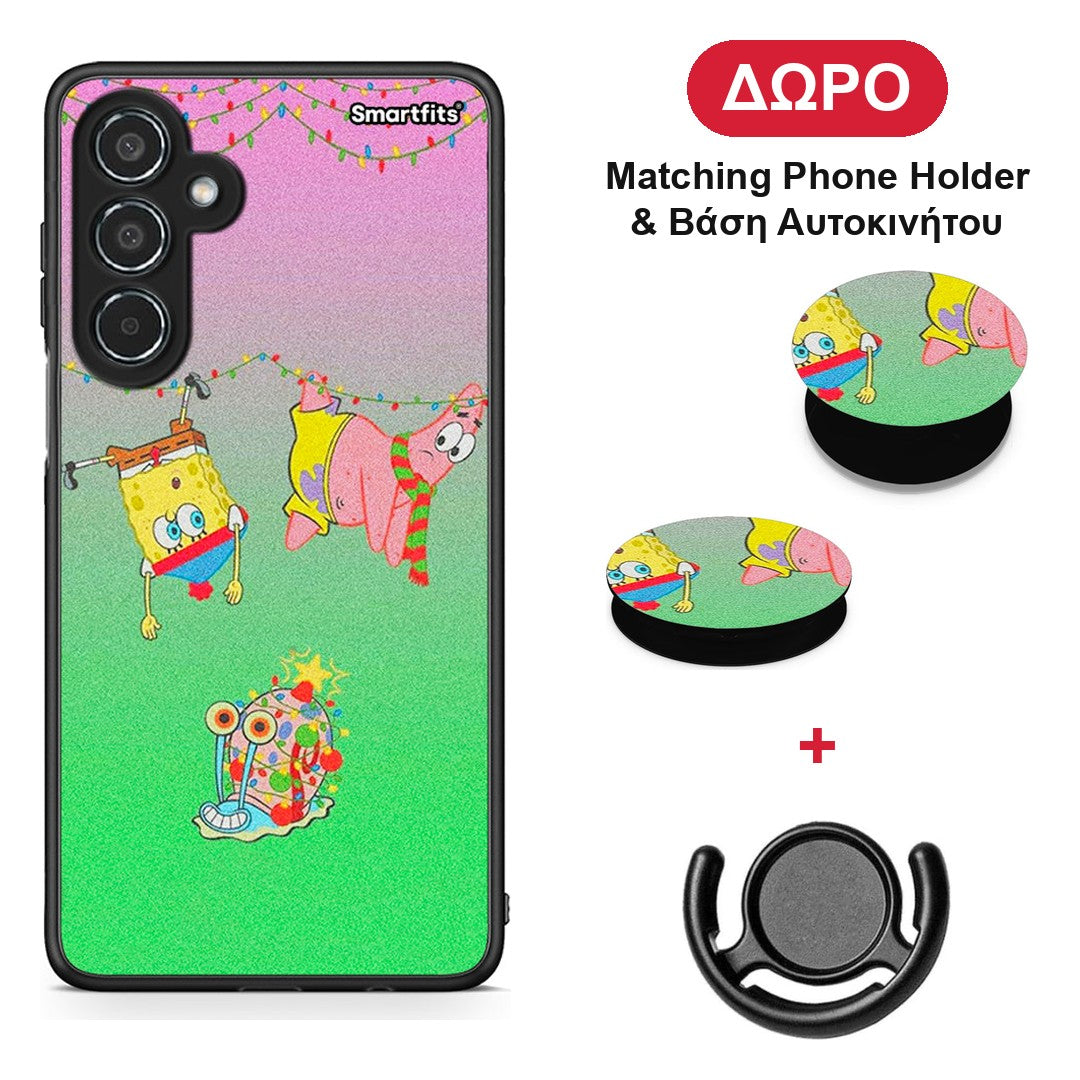 Xmas Lights - Samsung Galaxy M35 5G θήκη + Δώρο Phone Holder & Βάση Αυτοκινήτου
