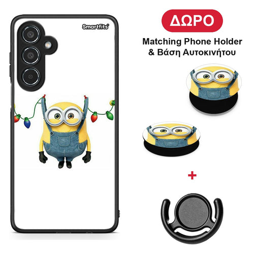 Xmas Minion Lights - Samsung Galaxy M35 5G θήκη + Δώρο Phone Holder & Βάση Αυτοκινήτου