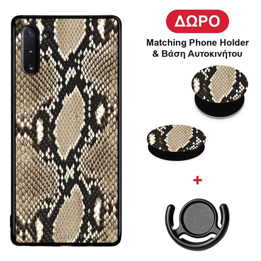 Animal Fashion Snake - Samsung Galaxy Note 10 θήκη + Δώρο Phone Holder & Βάση Αυτοκινήτου