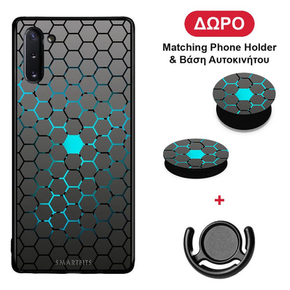 Geometric Hexagonal - Samsung Galaxy Note 10 θήκη + Δώρο Phone Holder & Βάση Αυτοκινήτου
